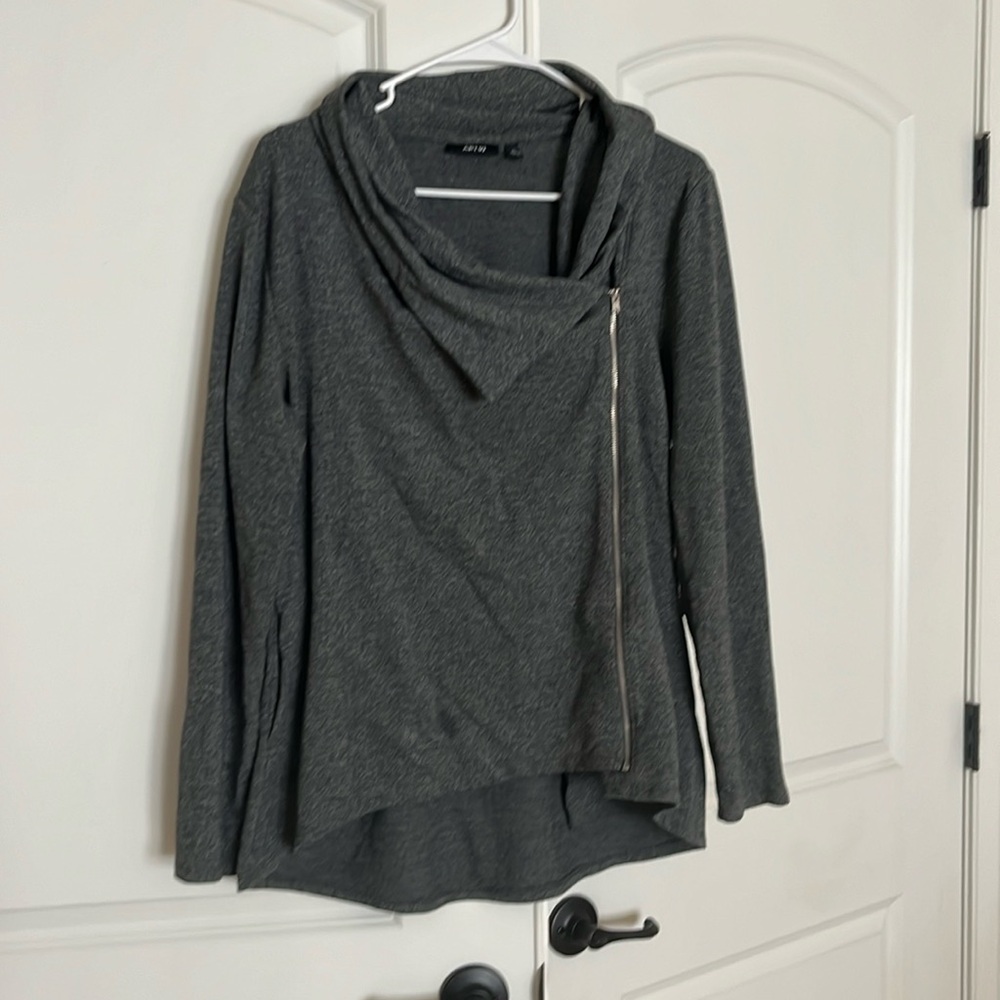 Side zip sweatshirt
